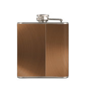 人のモノグラムのモダンな最小主義の青銅色の金ゴールドの金属 フラスク (裏面)