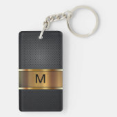 人のモノグラム2側面のKeychain キーホルダー (裏面)