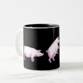 人のユーモアのあるなevolotion ツートーンマグカップ (正面左)