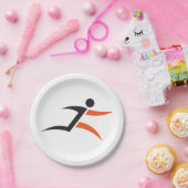 人のランニングデザイン ペーパープレート (パーティー)