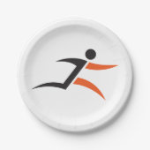 人のランニングデザイン ペーパープレート (正面)