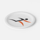 人のランニングデザイン ペーパープレート (アングル)