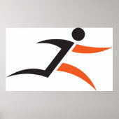 人のランニングデザイン ポスター (正面)