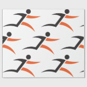 人のランニングデザイン ラッピングペーパー (フラット)