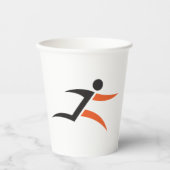 人のランニングデザイン 紙コップ (正面)
