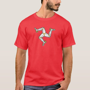 人の人TriskelionのManx旗3の足の島 Tシャツ