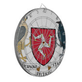 人の共和党の紋章付き外衣- Manx紋章の島 ダーツボード (正面左)