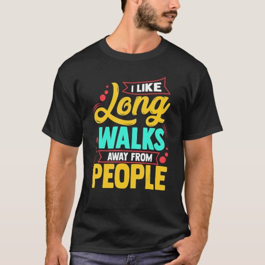 人の内向き遠くにのアンチ Tシャツ (正面)