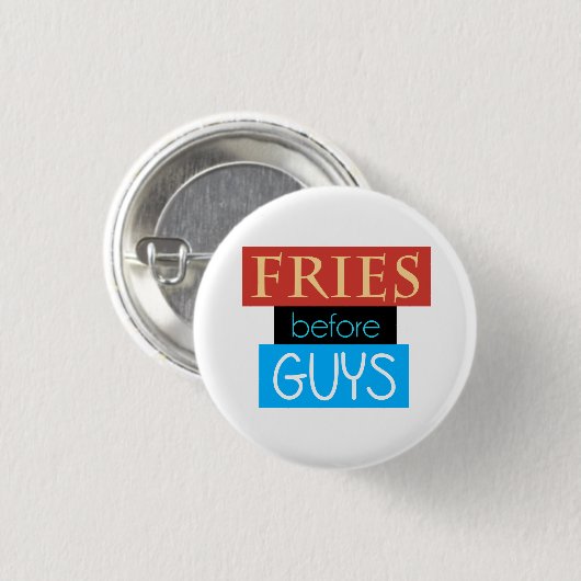 人の前の揚げ物 缶バッジ (正面&裏面)