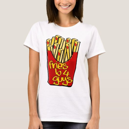 人の前の揚げ物 Tシャツ (正面)