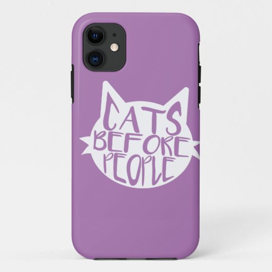 人の前の猫 Case-Mate iPhoneケース (裏面)