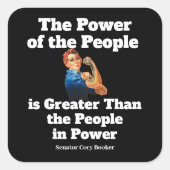 人の力ステッカー スクエアシール (正面)