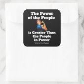 人の力ステッカー スクエアシール (バッグ)