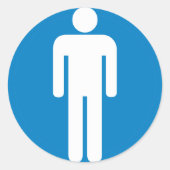 人の化粧室のハイウェーの印 ラウンドシール (正面)