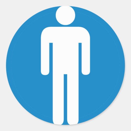 人の化粧室のハイウェーの印 ラウンドシール (正面)