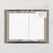 人の口ひげのおもしろいなヴィンテージと遊んでいる女の子 ポストカード (裏面)