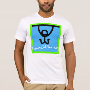 人の合われたTシャツの正方形のロゴ Tシャツ