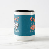 人の同性愛の議題のコーヒー・マグ ツートーンマグカップ (中央)