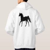 人の基本的なフード付きの馬のスエットシャツ パーカ (裏面)