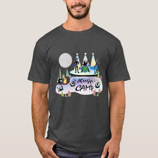 人の基本的な暗いTシャツの木炭ヒースRushCamp Tシャツ (正面)