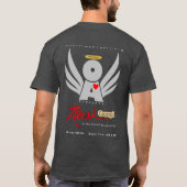 人の基本的な暗いTシャツの木炭ヒースRushCamp Tシャツ (裏面)