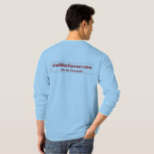 人の基本的な長い袖のTシャツ Tシャツ (裏面フル)