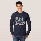 人の基本的な長袖のTシャツ海軍RushCamp! 19 Tシャツ (正面フル)