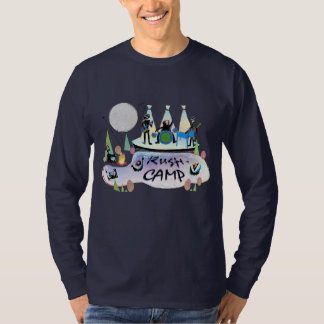 人の基本的な長袖のTシャツ海軍RushCamp! 19 Tシャツ
