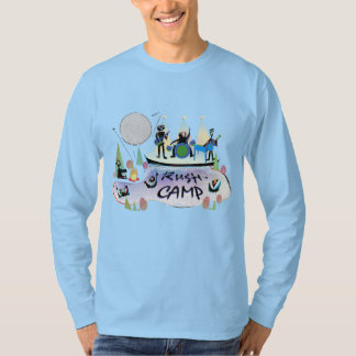 人の基本的な長袖のTシャツVivのLt Blue RushCamp Tシャツ