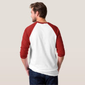人の基本的な3/4枚の袖のRaglanのTシャツ Tシャツ (裏面フル)