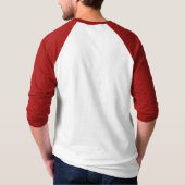 人の基本的な3/4枚の袖のRaglanのTシャツ Tシャツ (裏面)
