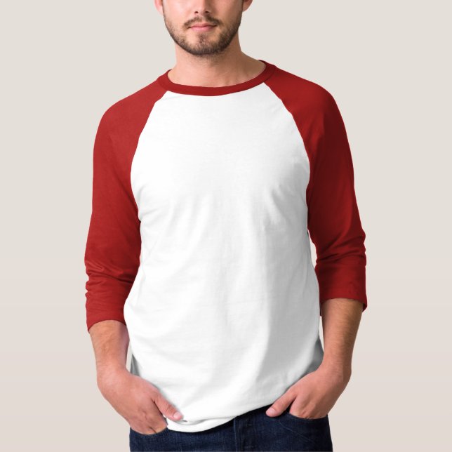 人の基本的な3/4枚の袖のRaglanのTシャツ Tシャツ (正面)