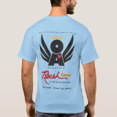 人の基本的なTシャツの鮮やかなLt Blue RushCamp! 2019年 Tシャツ (裏面)