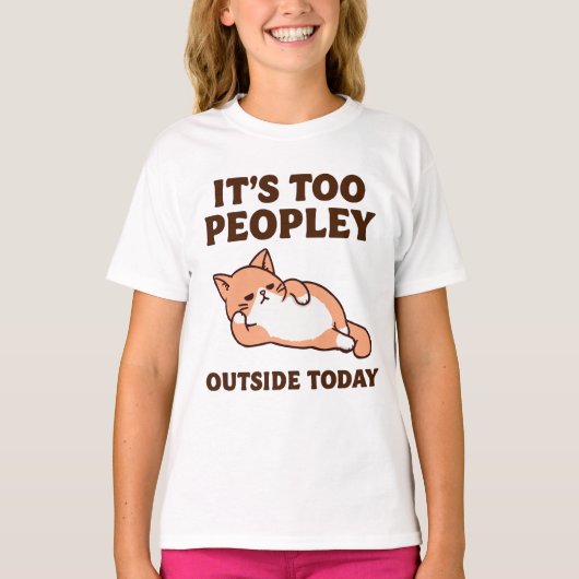 人の多い猫 Tシャツ (正面)