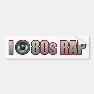 人の女の子80sのラップミュージックのヒップホップの込み合い バンパーステッカー