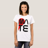 人の女性のおもしろいな良きパートナー愛カップル Tシャツ (正面フル)