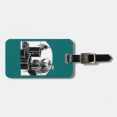 人の女性の荷物のワードローブのスーツケースの旅行 ラゲッジタグ (正面横)