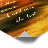 人の子は、失われた者を捜し救うために来た、ルカ19:10 ポスター (角)