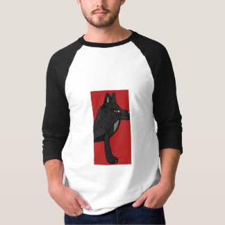 人の小川のオオカミのデザインの長い袖のTシャツ Tシャツ