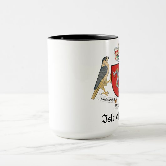 人の島-紋章か旗または記号または紋章付き外衣 マグカップ (中央)