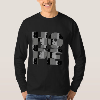 人の希望の黒の液化天然ガス。 袖のティー Tシャツ