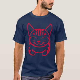人の幸せな猫のTシャツ(赤い虎猫) Tシャツ
