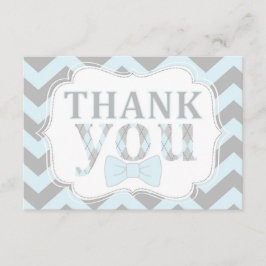 人の弓タイのシェブロンの小さいプリントは感謝していしています サンキューカード