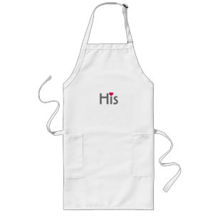 人の彼のおよび彼女の物の半分一致のエプロンセット ロングエプロン