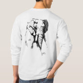 人の悪いBull -長袖のティー Tシャツ (裏面)