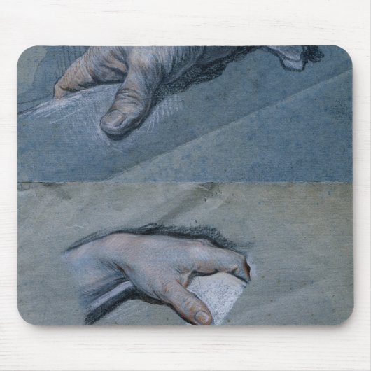 人の手の勉強 マウスパッド (正面)