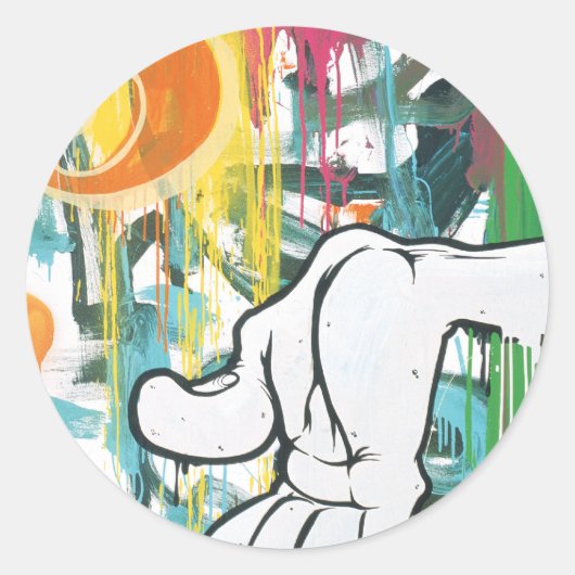 人の手 ラウンドシール (正面)