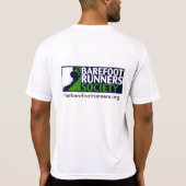 人の技術の二重前部か背部ロゴは、背部ロゴ下がります Tシャツ (裏面)