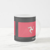 人の旗の曇らされたガラスのマグの島 フロストグラスマグカップ (正面右)