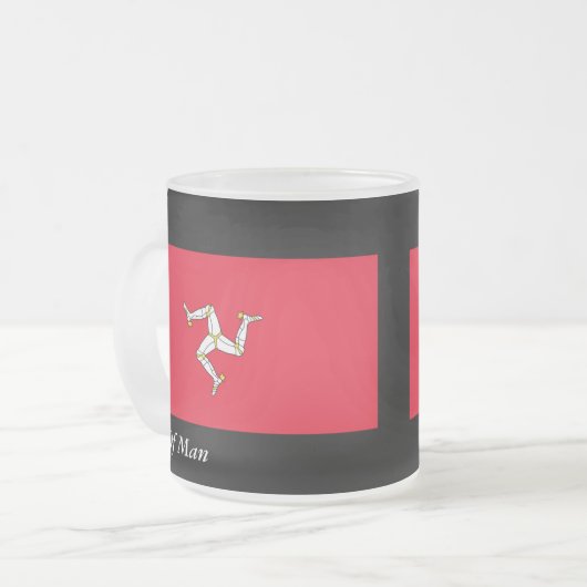 人の旗の曇らされたガラスのマグの島 フロストグラスマグカップ (正面左)